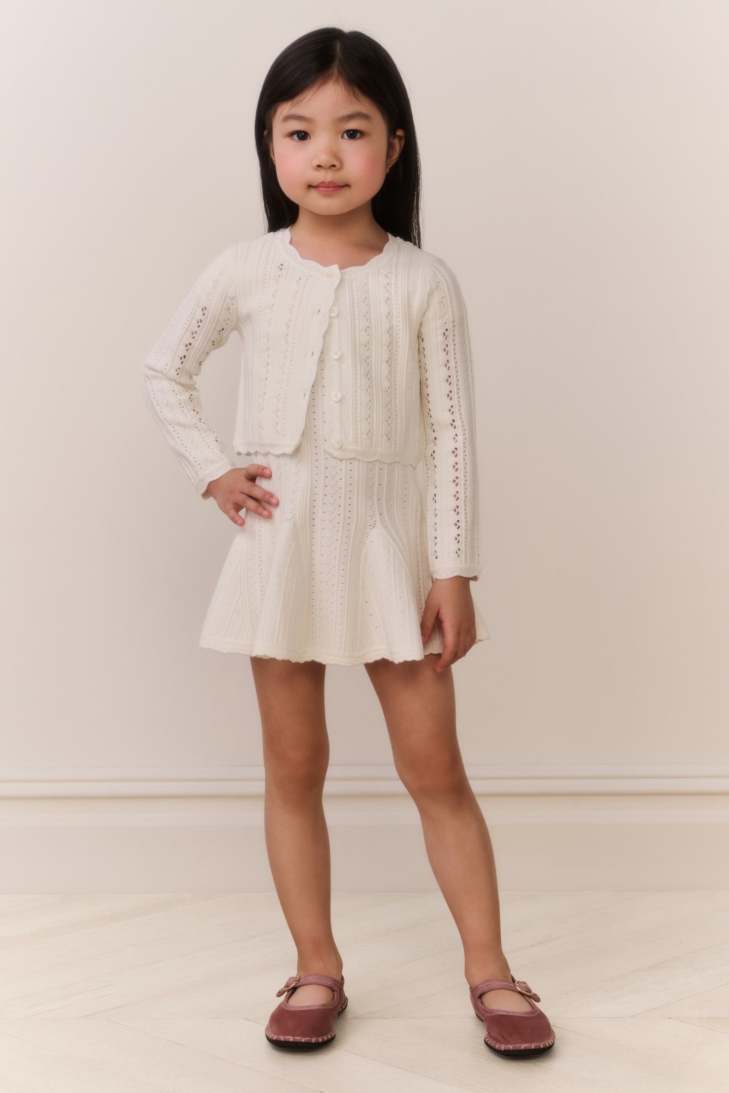 Little Girls Emlynn Pointelle Cardigan
