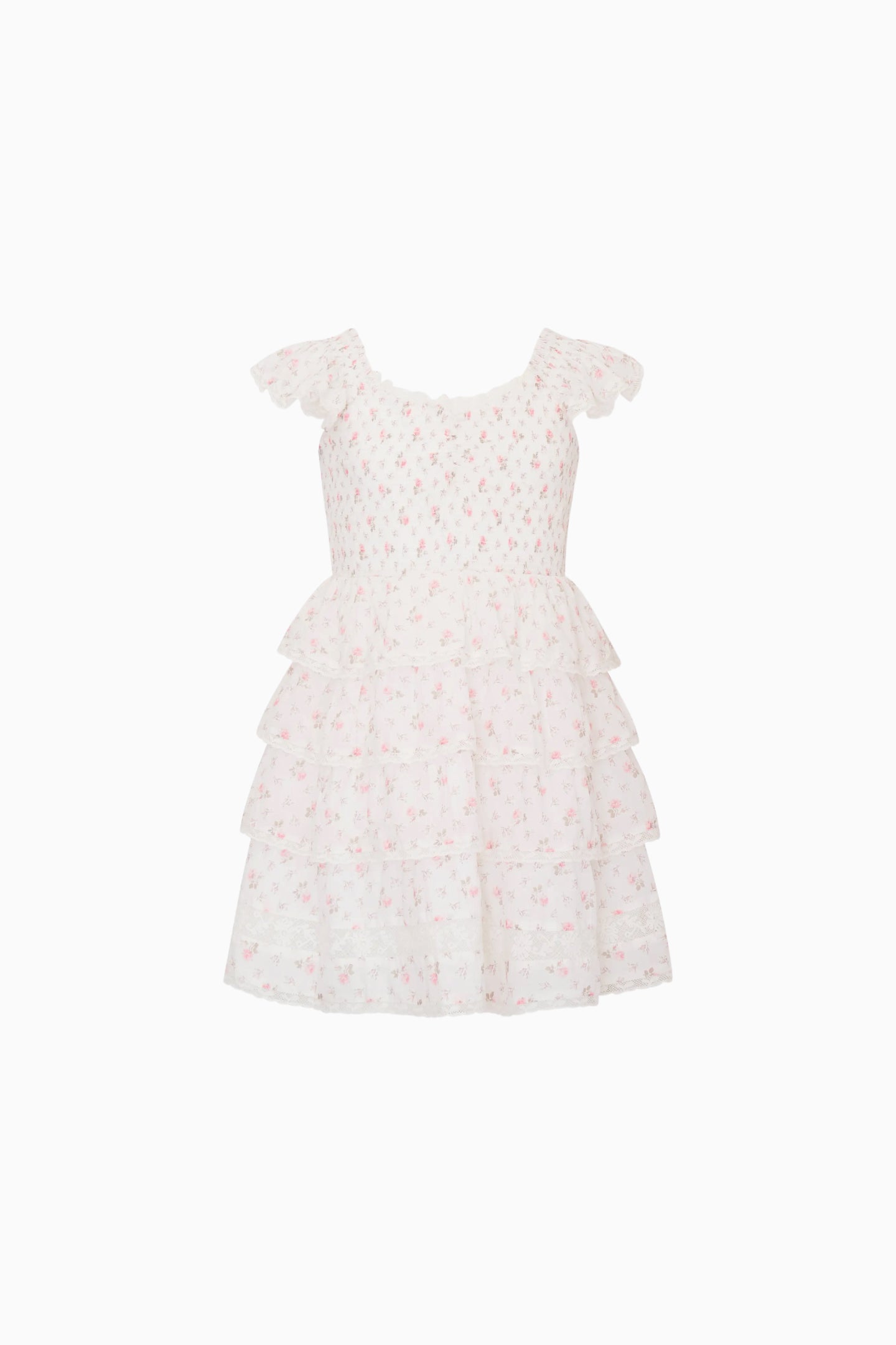 Little Girls Linoette Floral Cotton Dress