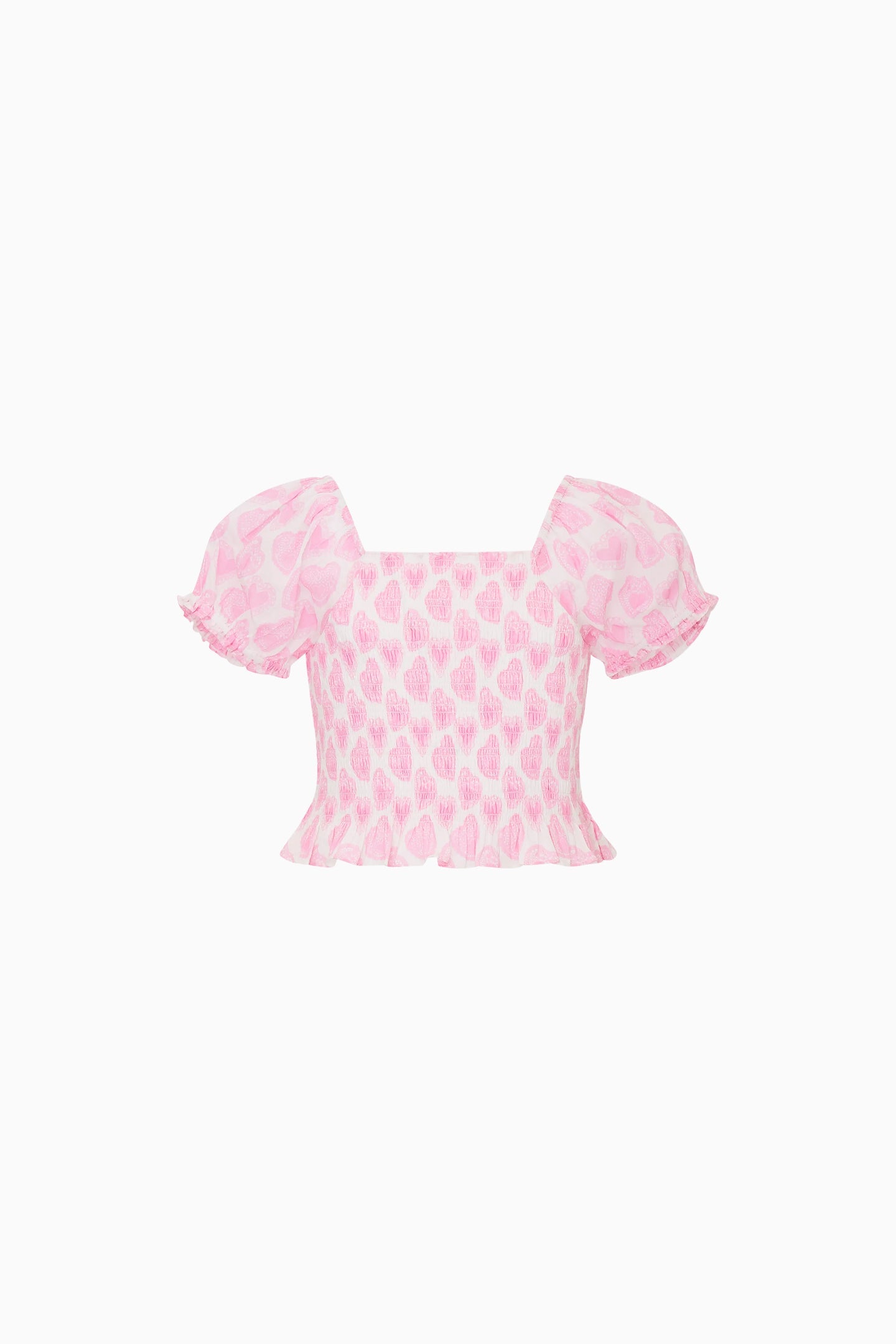 Little Girls Fabielle Heart Print Top