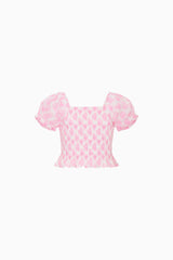 Little Girls Fabielle Heart Print Top