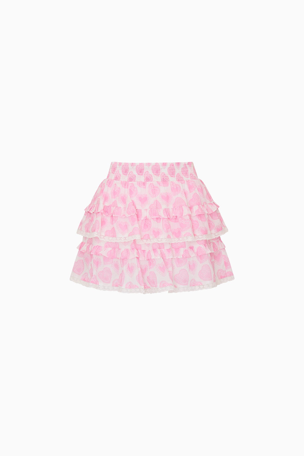 Little Girls Billie Heart Print Skirt