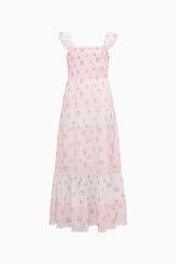 Little Girls Rhiannon Mixed Print Maxi Dress