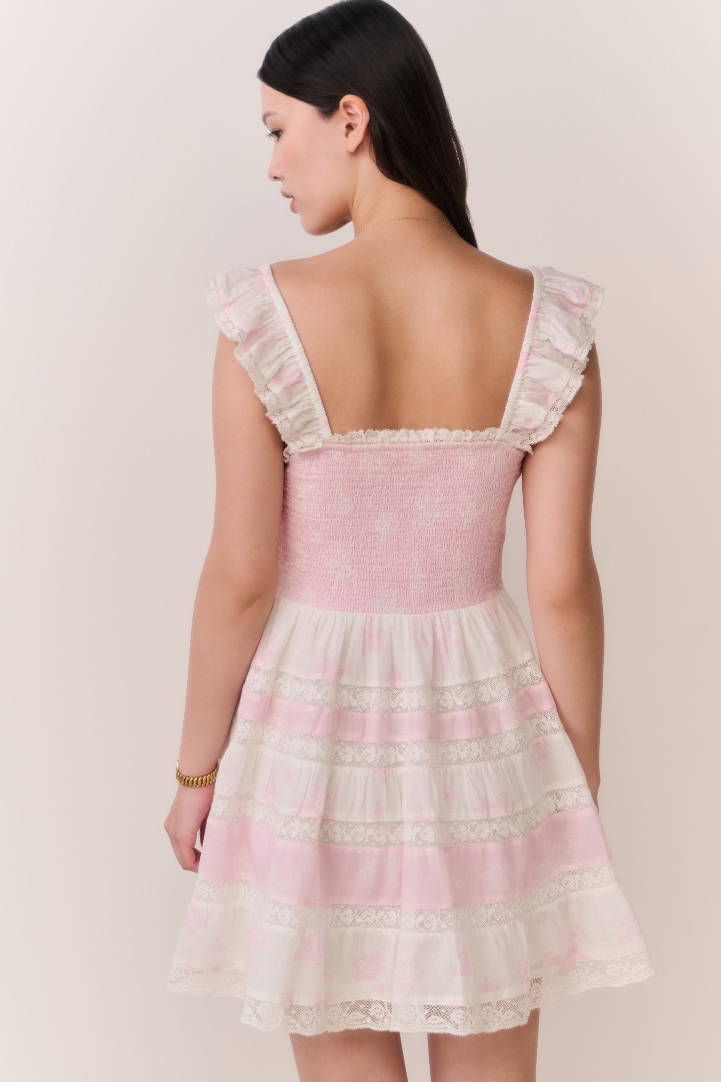 Colbera Mixed Print Cotton Mini Dress