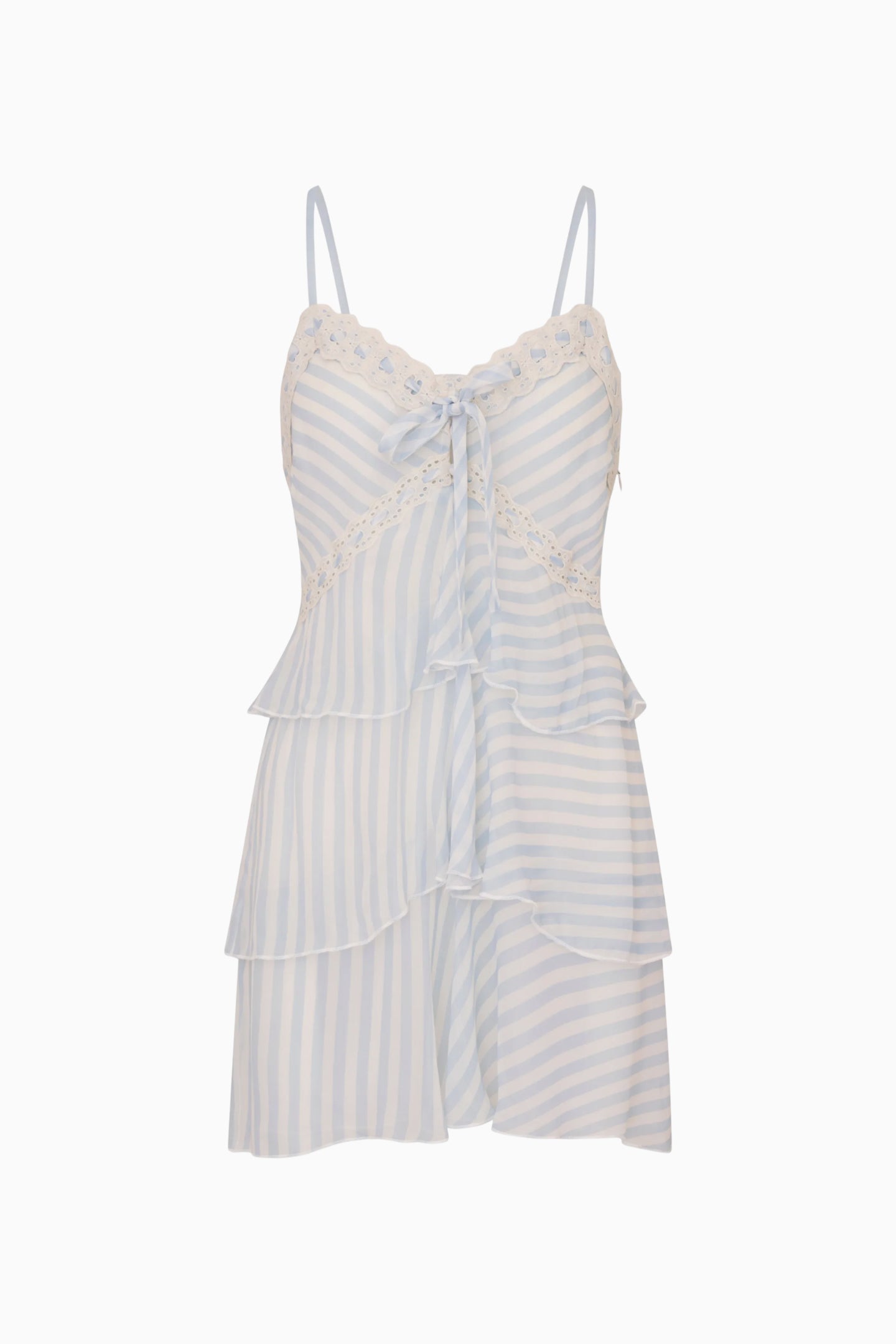 Marlia Striped Chiffon Mini Dress
