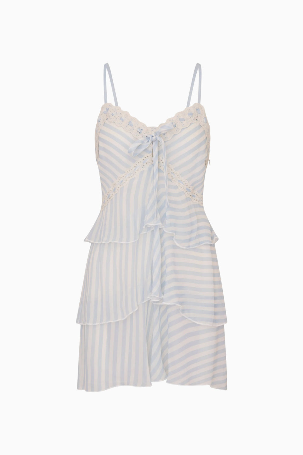 Marlia Striped Chiffon Mini Dress