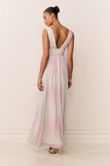 Madeleine Pastel Tie-Dye Chiffon Maxi Dress