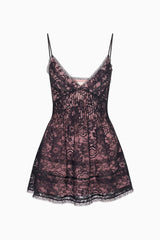Levina Baroque Lace Mini Dress