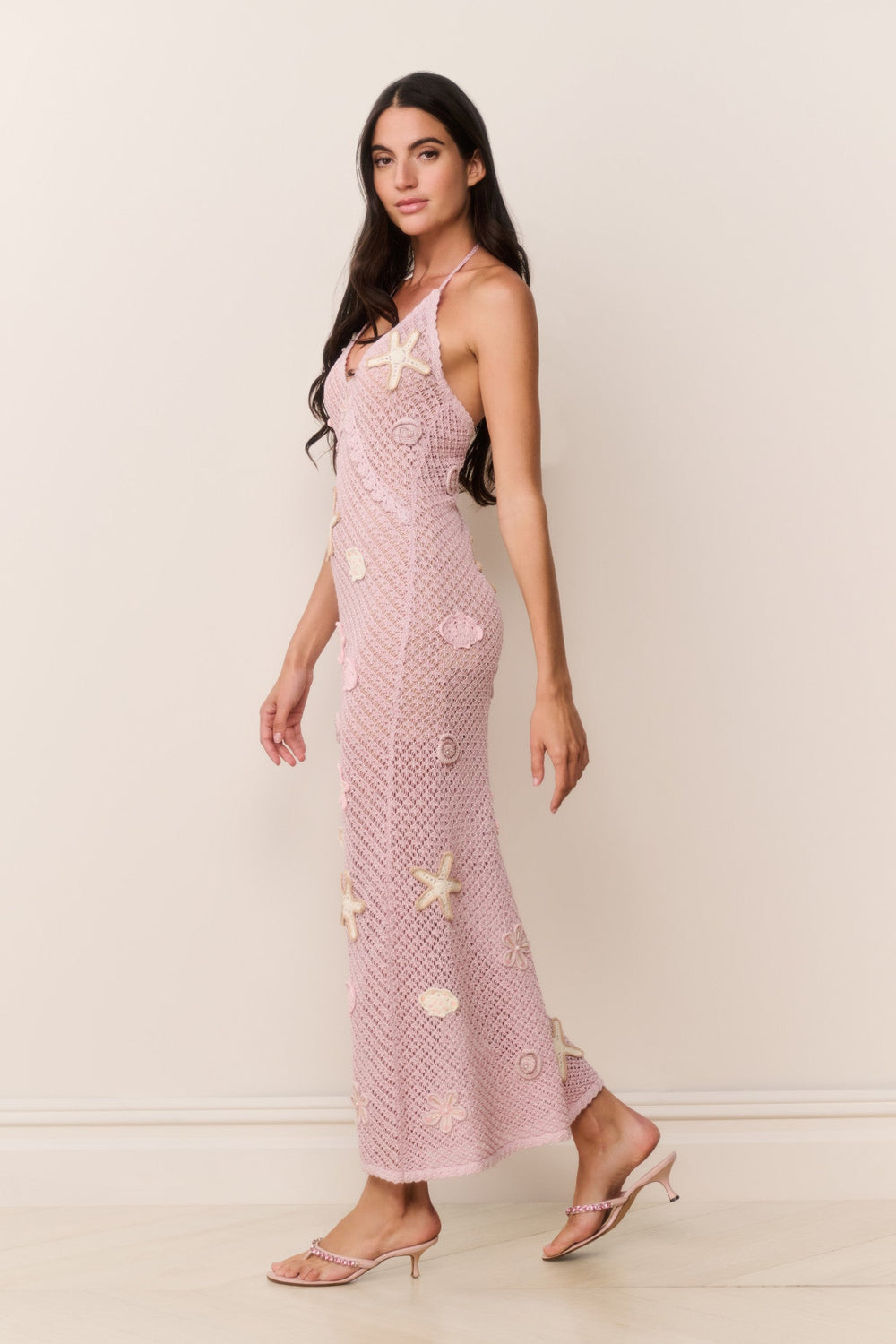Macie Beaded Crochet Maxi Dress