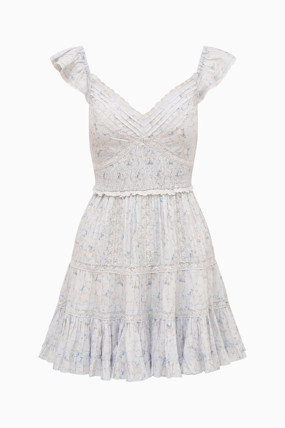 Presline Floral Wreath Print Mini Dress