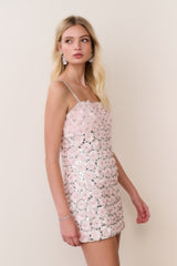 Katarina Floral Embellished Mini Dress