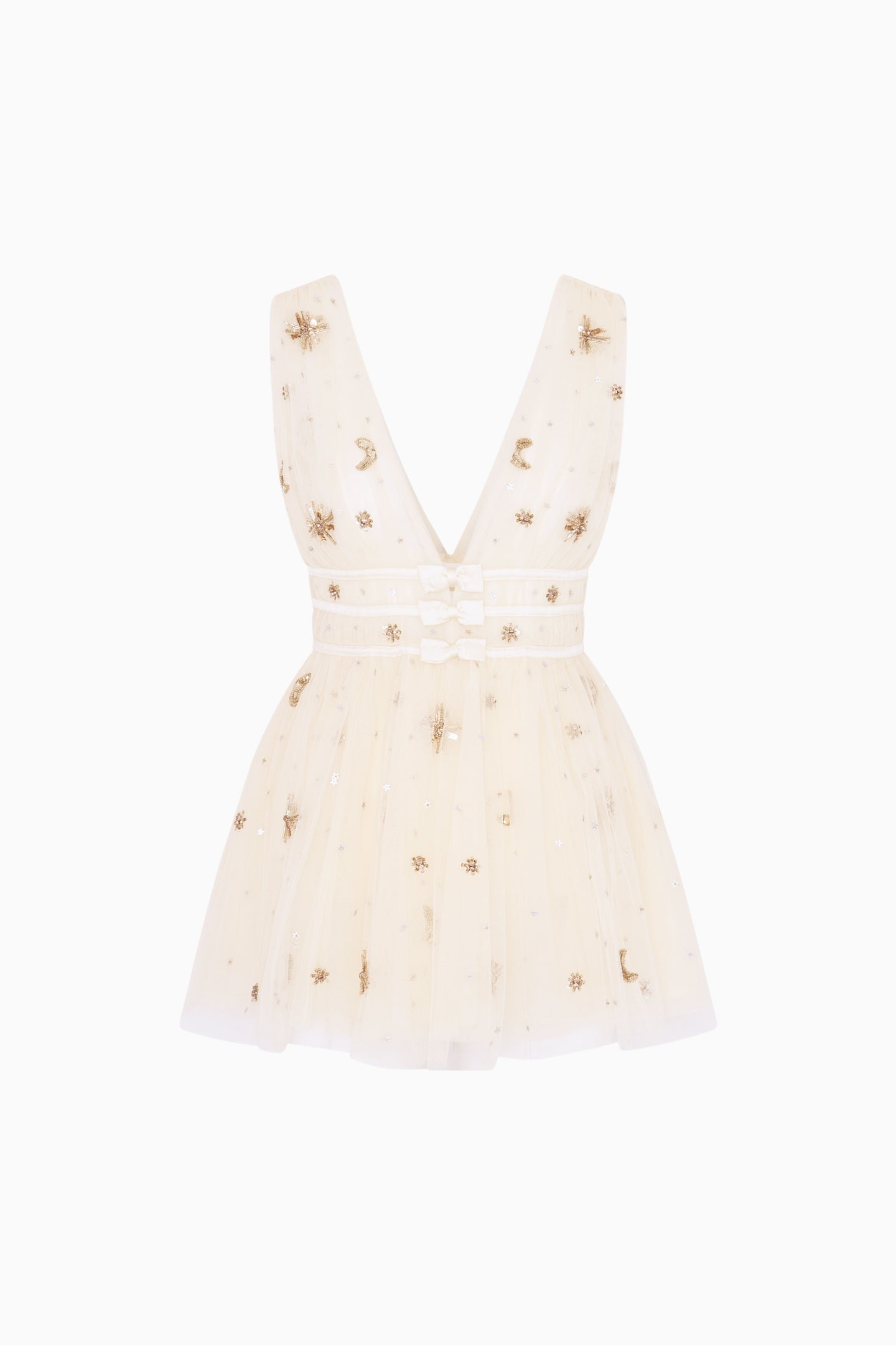 Lawton Celestial Embellished Tulle Mini Dress