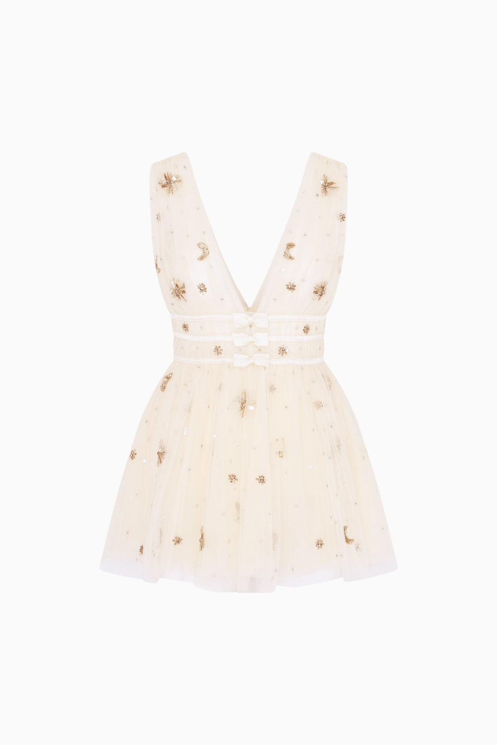 Lawton Celestial Embellished Tulle Mini Dress