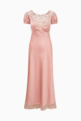 Taylis Satin Lace Maxi Dress