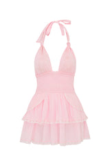 Deanna Heritage Halter Mini Dress