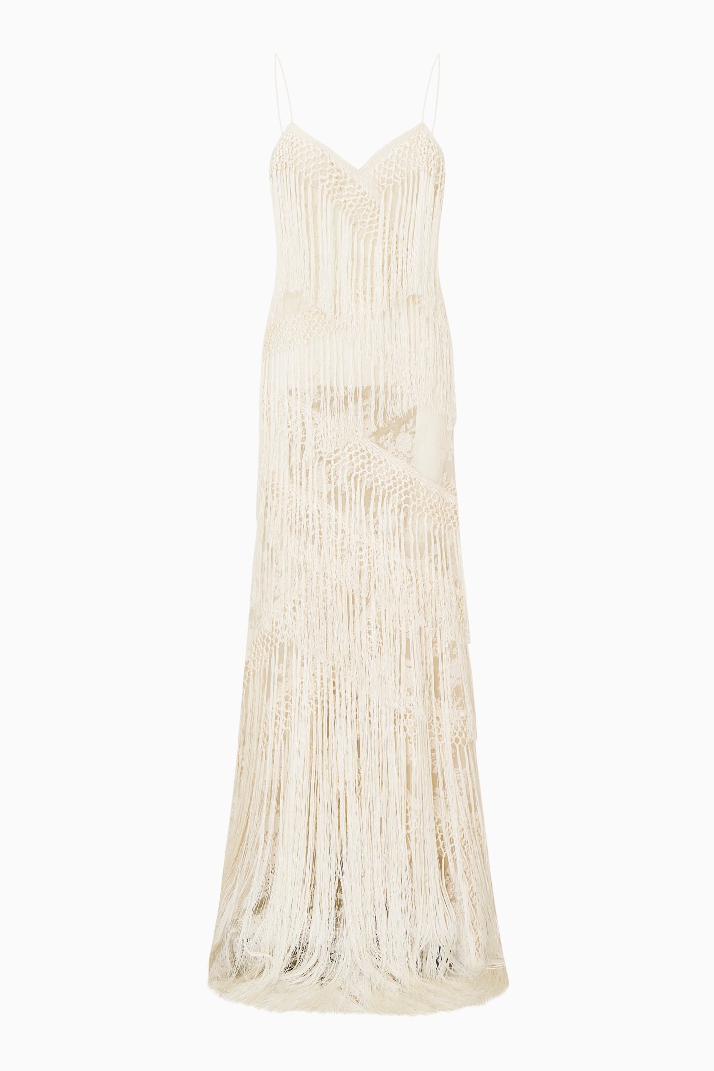 Delphi Fringe Lace Gown