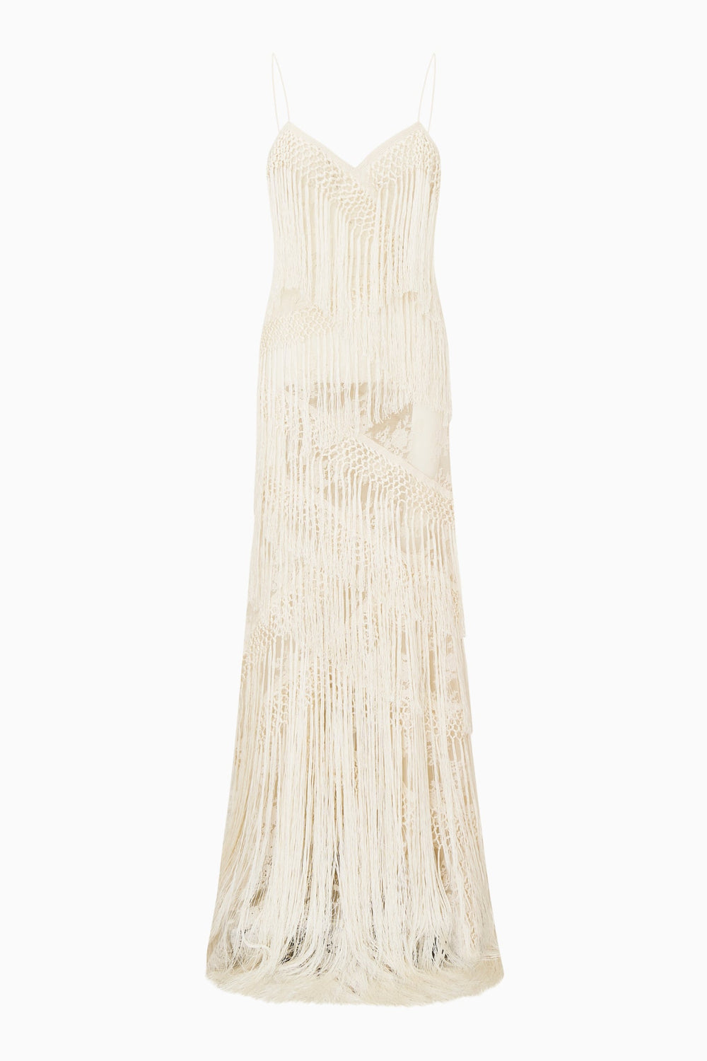 Delphi Fringe Lace Gown