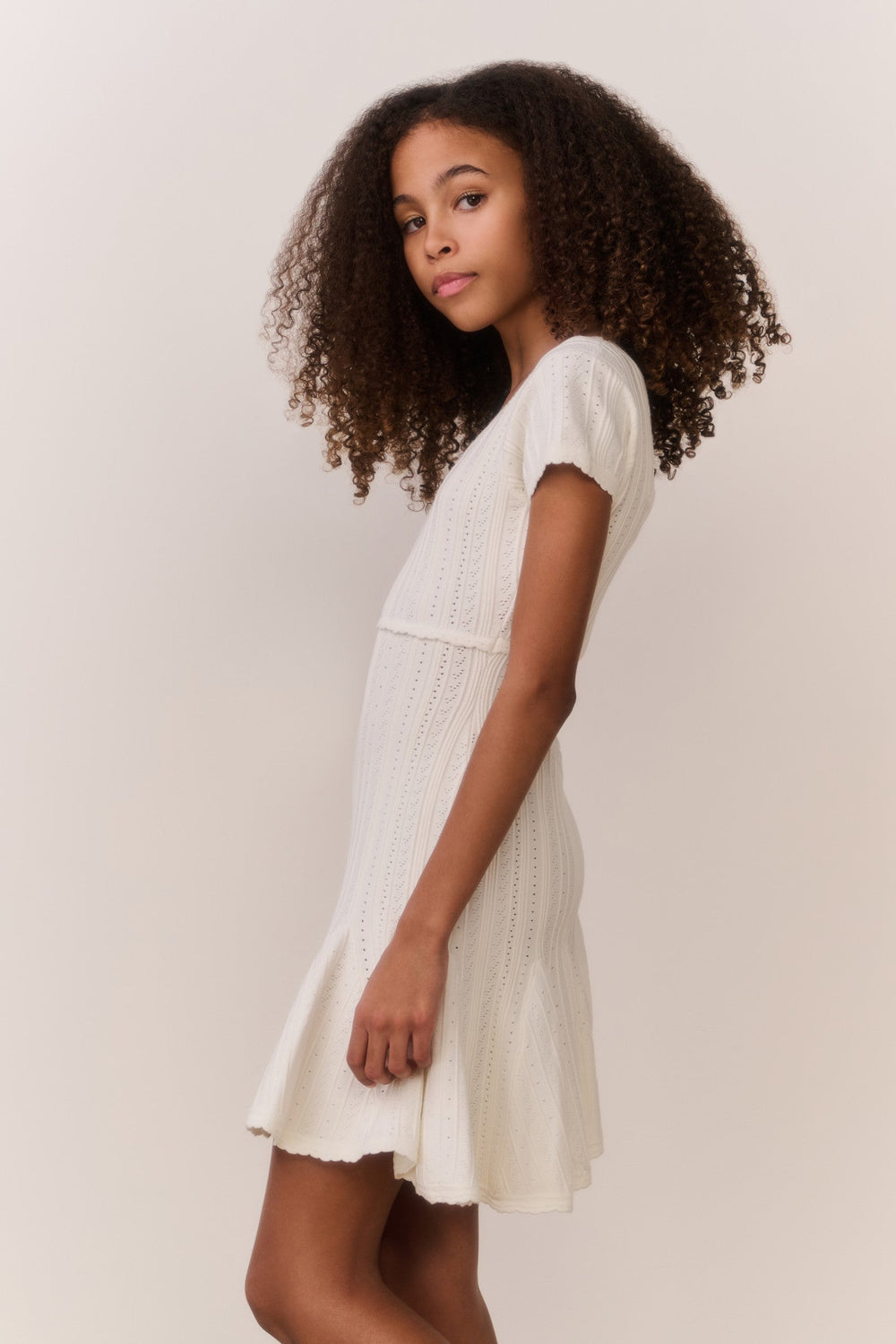 Tween Daffron Stretch Pointelle Dress