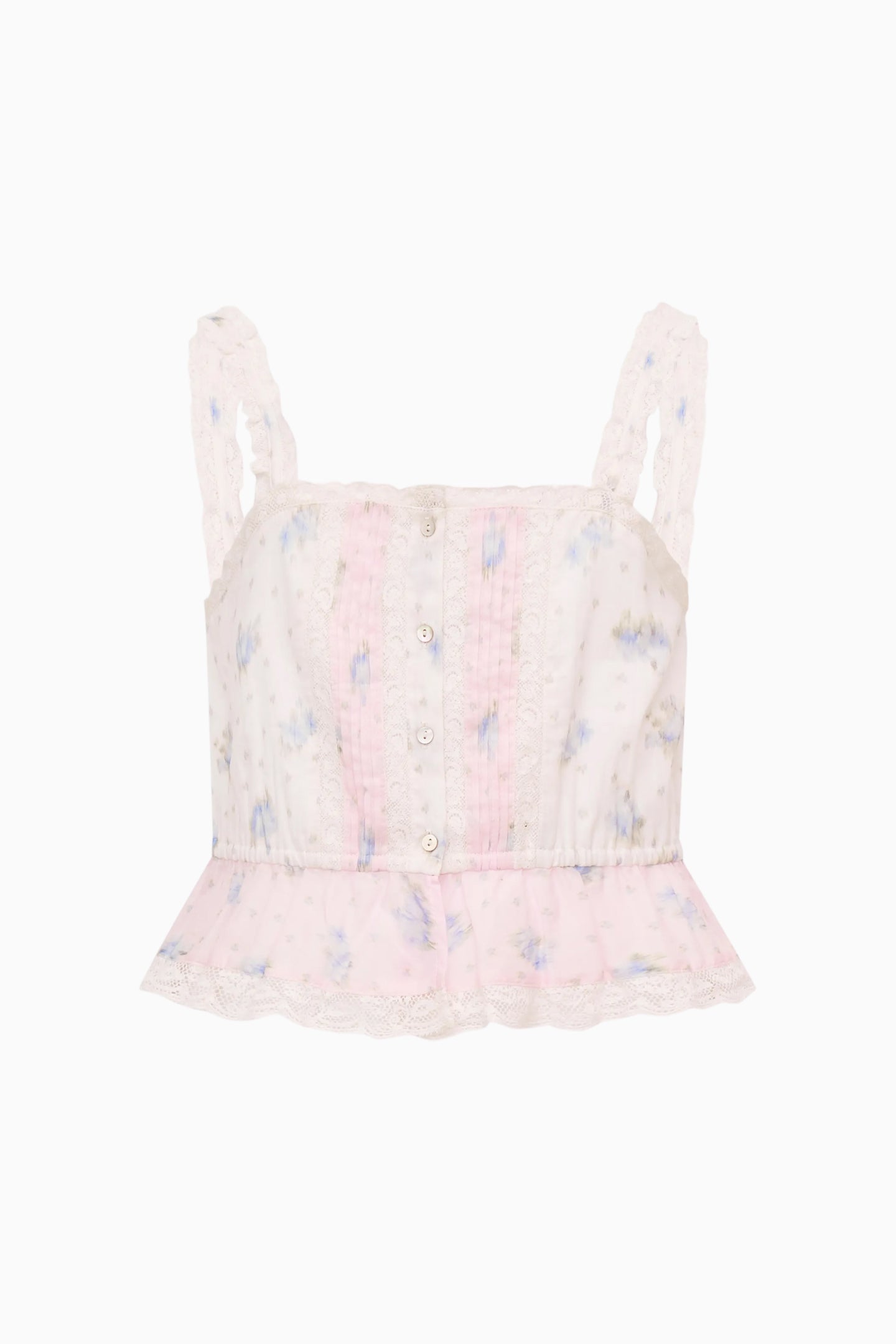 Tween Jessamine Mixed Print Top