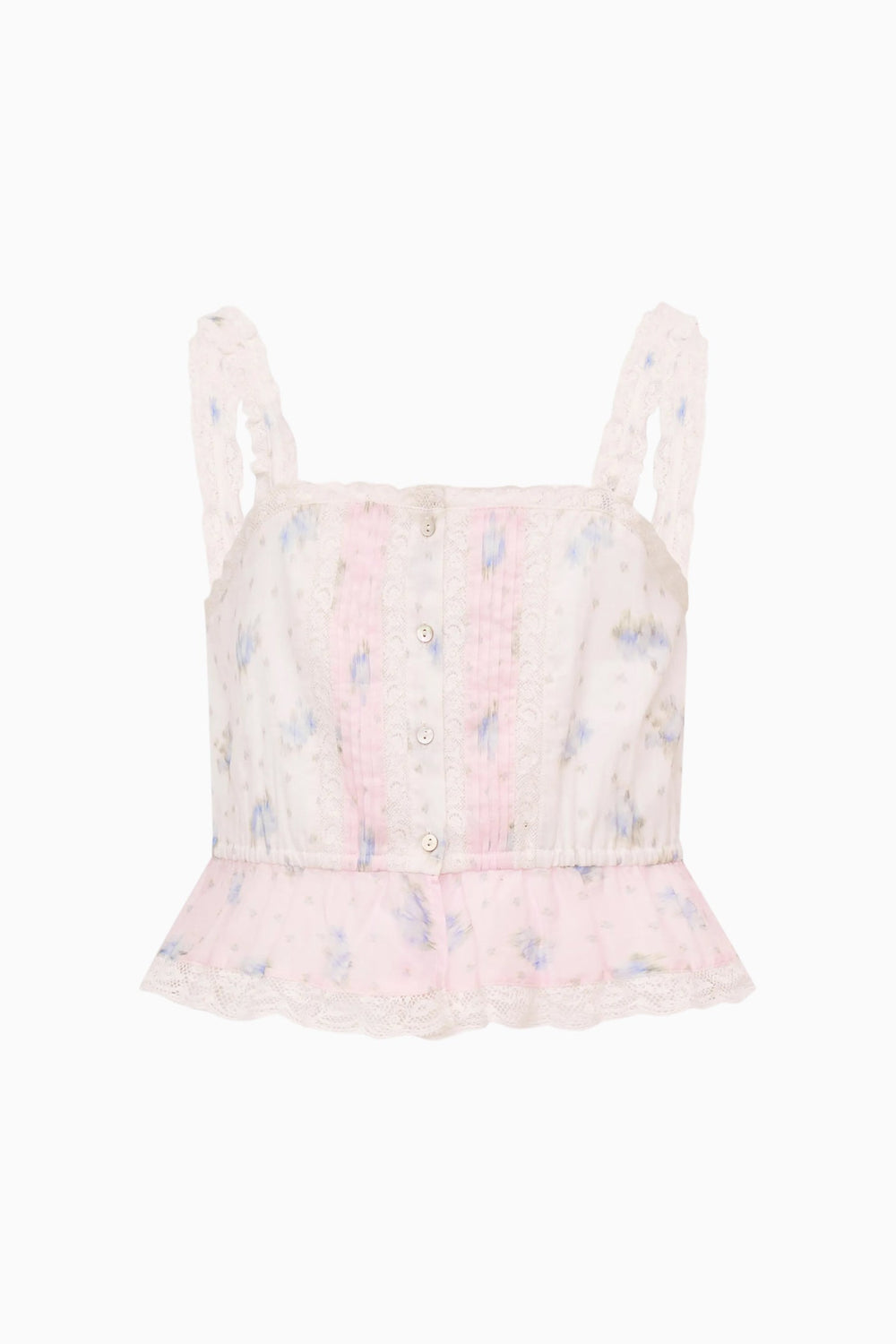 Tween Jessamine Mixed Print Top