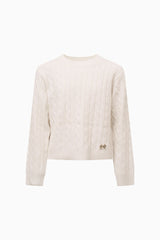 Little Girls Sallie Cable Knit Pullover