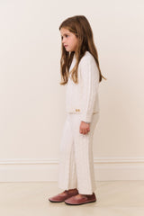 Little Girls Shalley Cable Knit Pants