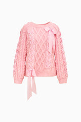 Tween Doria Alpaca-Blend Ribbon Pullover