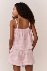 Tween Fiorella Gingham Top