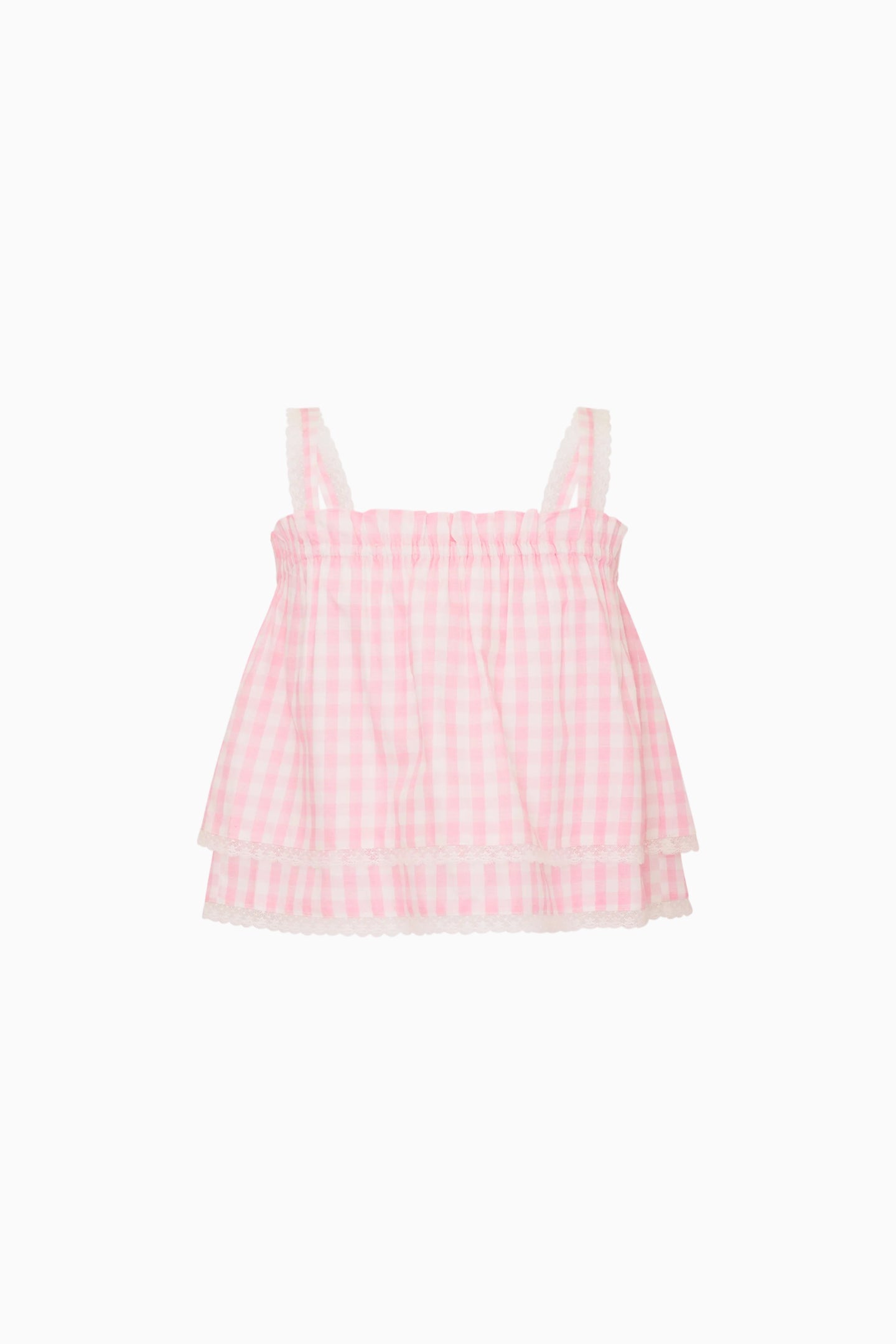 Tween Fiorella Gingham Top