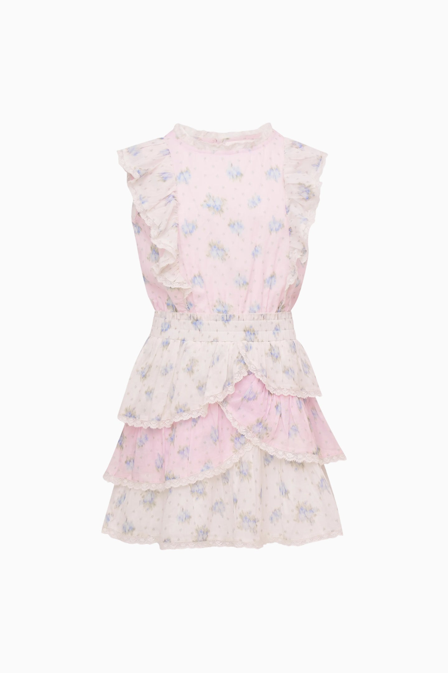 Little Girls Decker Mixed Print Dress