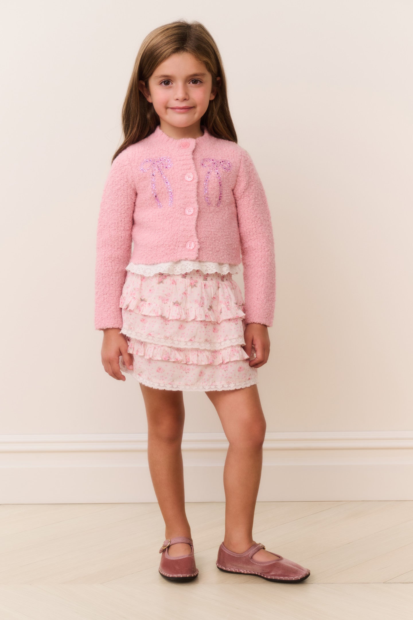 Little Girls Journelle Embellished Cardigan