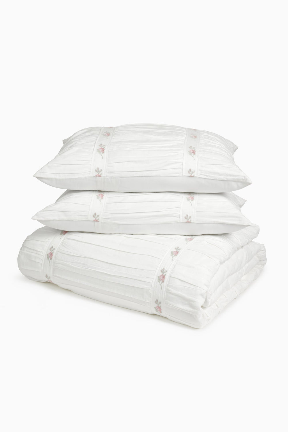 Forever In Love Embroidered Duvet Cover + Sham Set