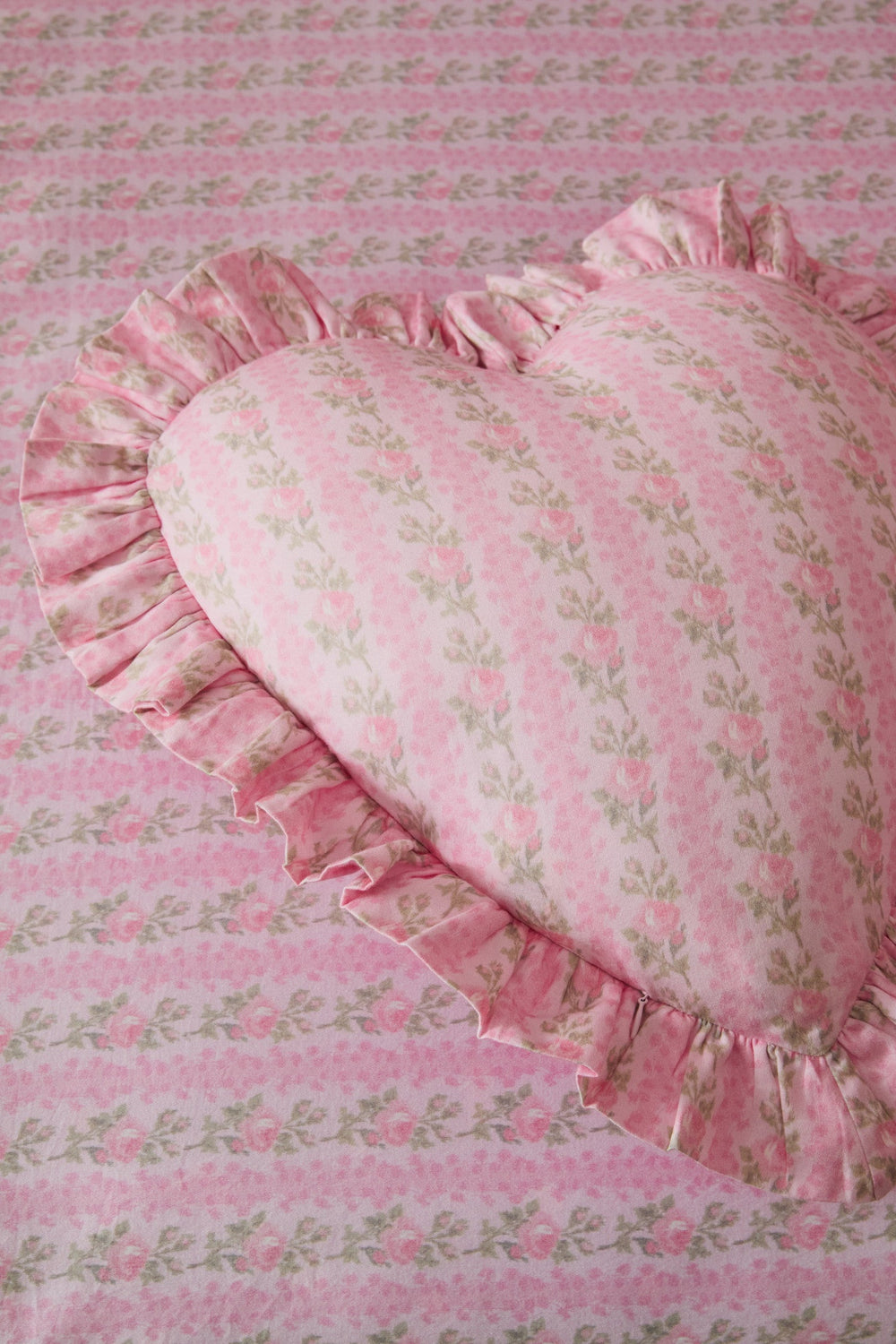 Forever In Love Ruffle Heart Pillow