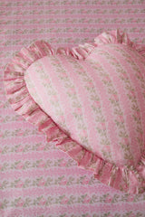 Forever In Love Ruffle Heart Pillow