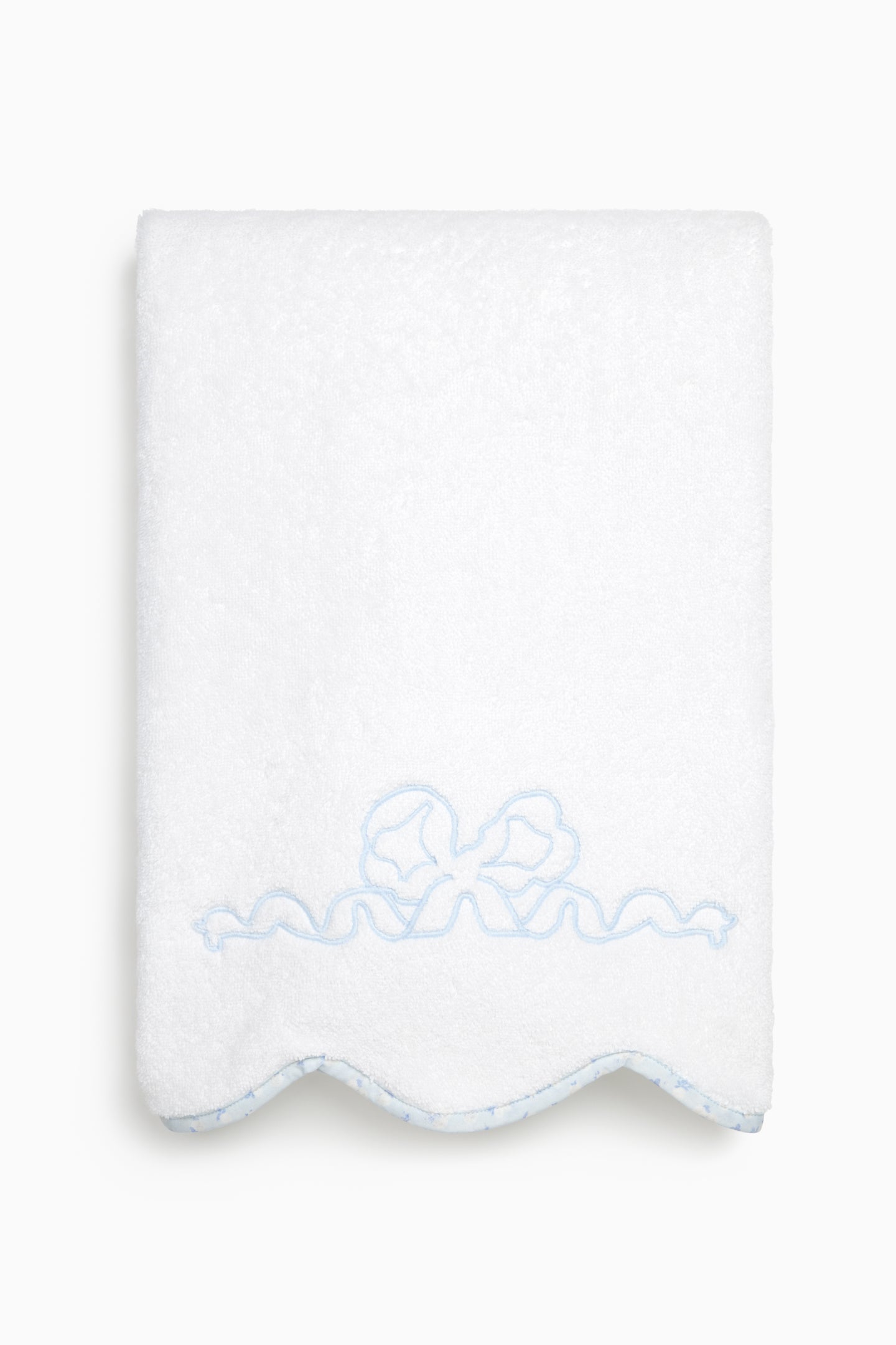 Bow-Embroidered Bath Towel