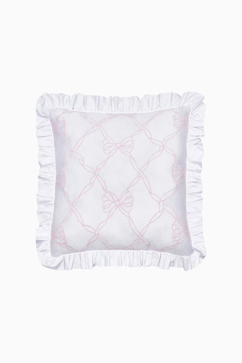 Embroidered Ruffle Euro Pillow