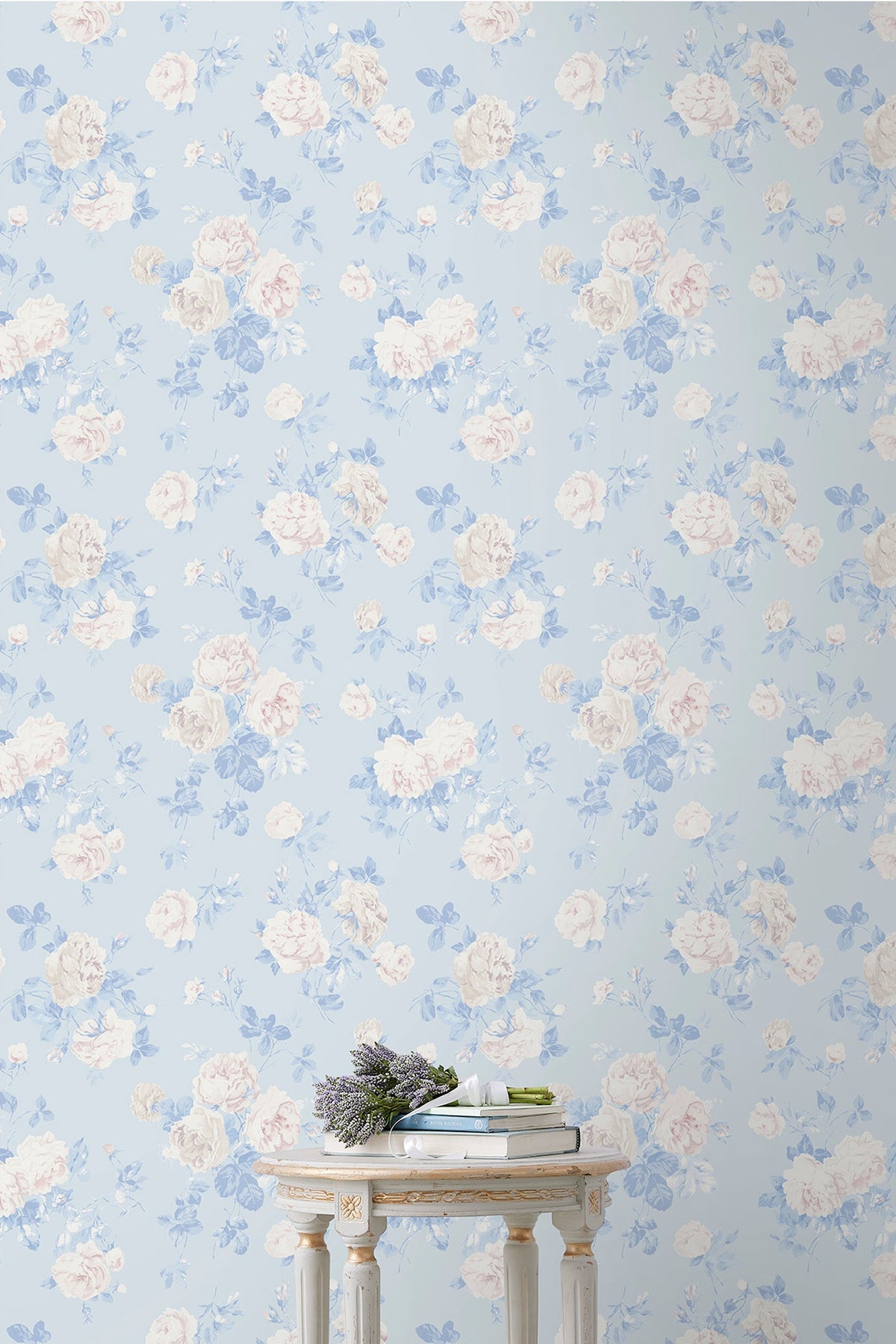 Whisper Blue Peel + Stick Wallpaper