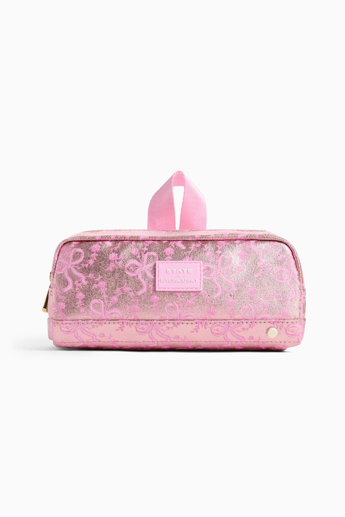 STATE x LoveShackFancy Metallic Bow Clinton Pencil Case